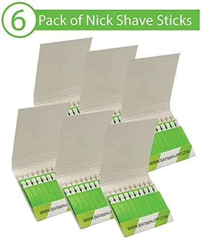BARBERUPP Styptic Sticks for Razor Nicks 6 Pack | Stops Bleeding Fast, Sanitary & Fragrance-Free (120 Sticks) thumbnail 5