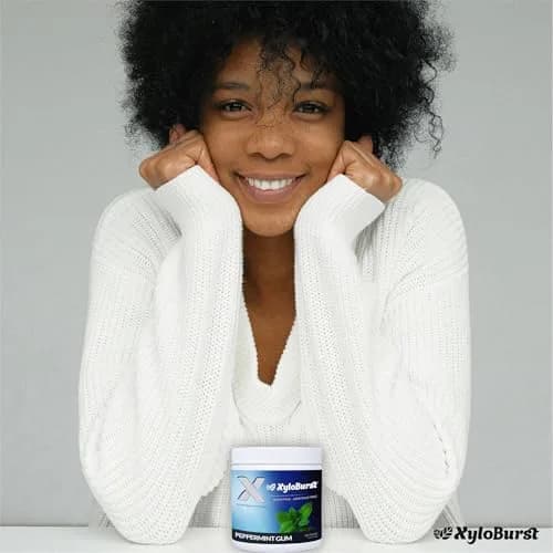 XyloBurst Peppermint Xylitol Chewing Gum 300 Pieces (100 Count Jar, Pack of 3) | Sugar-Free, Gluten-Free, Keto Friendly thumbnail 6