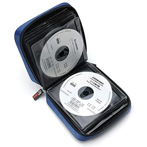 CCidea CD DVD Case Holder, Blue | Multiple Capacity Disc Organizer, Anti-Scratch & Portable (40/96/200 discs) thumbnail 5