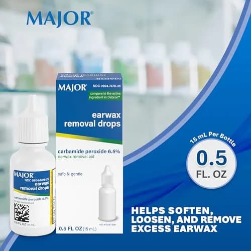 MAJOR Earwax Removal Drops with 6.5% Carbamide Peroxide | Gentle Earwax Softening Aid for Adults & Teens thumbnail 2