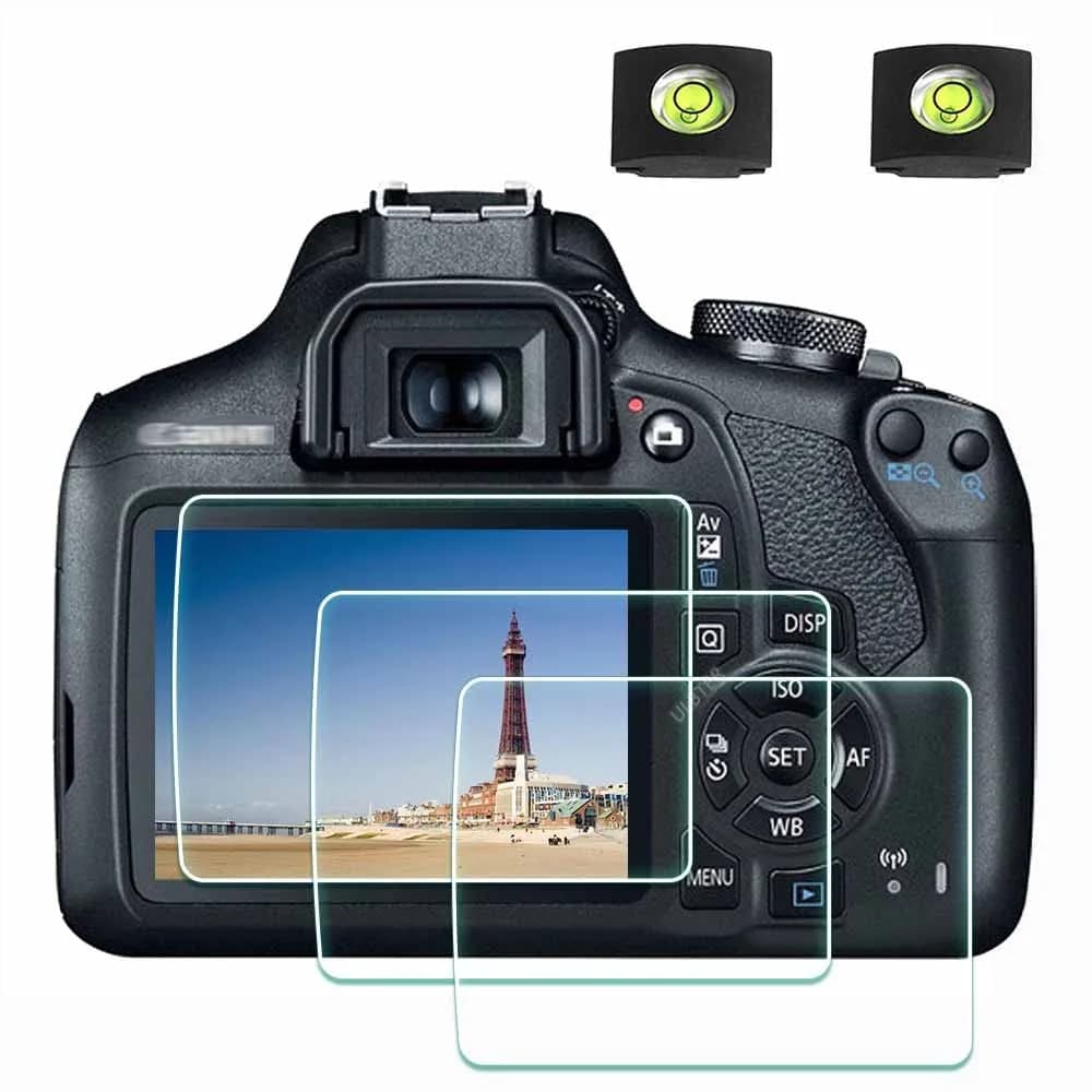 ULBTER Screen Protector for Canon EOS Rebel T7 T6 T5 2000D Camera | 3+2 Pack, 9H Tempered Glass, HD Clarity, Bubble-Free