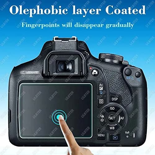 ULBTER Screen Protector for Canon EOS Rebel T7 T6 T5 2000D Camera | 3+2 Pack, 9H Tempered Glass, HD Clarity, Bubble-Free thumbnail 4