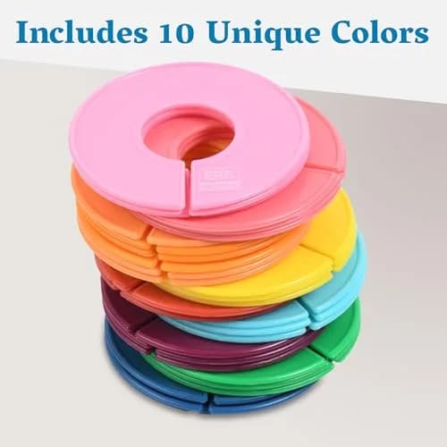 ERA Accents 30 Color Closet Dividers for Hanging Clothes | Organize Baby to Adult Wardrobes thumbnail 5