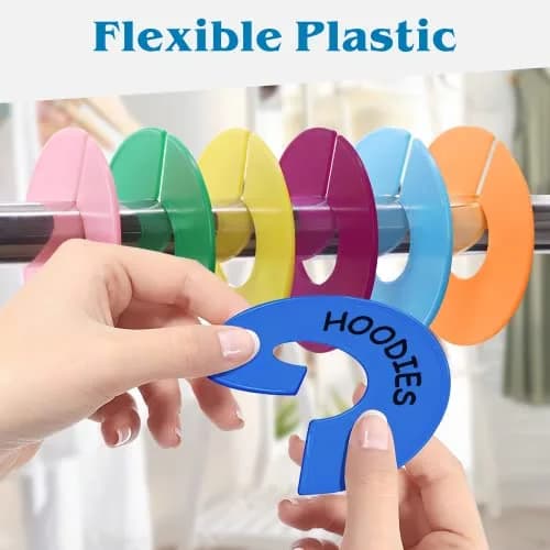ERA Accents 30 Color Closet Dividers for Hanging Clothes | Organize Baby to Adult Wardrobes thumbnail 7