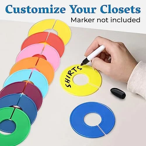 ERA Accents 30 Color Closet Dividers for Hanging Clothes | Organize Baby to Adult Wardrobes thumbnail 3