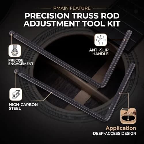 RiToEasysports Guitar Allen Wrench, 2 PCS Rod Allen Wrench Tool 4mm / 5mm Ball End for Acoustic Guitar (Black 4mm) | Durable Steel thumbnail 7