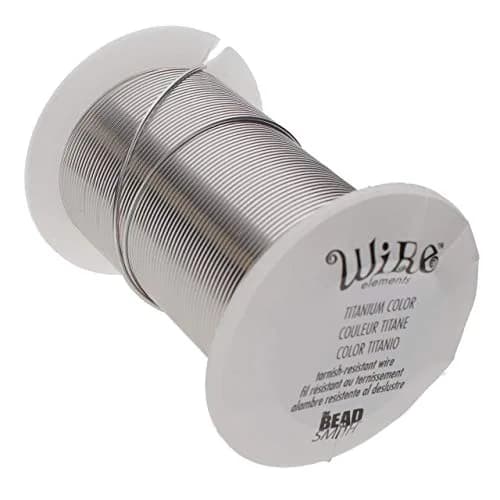 The Beadsmith Copper Jewelry Wire 24 Gauge Titanium Color 27.43 m (30 Yd) | Tarnish-Resistant for Crafts thumbnail 1
