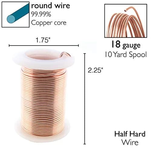The Beadsmith Copper Jewelry Wire 18 Gauge Rose Gold 10 Yd | Tarnish-Resistant, Lead & Nickel Free thumbnail 4