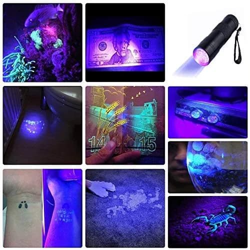 Optimal Shop UV Blacklight Flashlight 6 Pack 12 LED | Durable Aluminum Alloy Body thumbnail 6