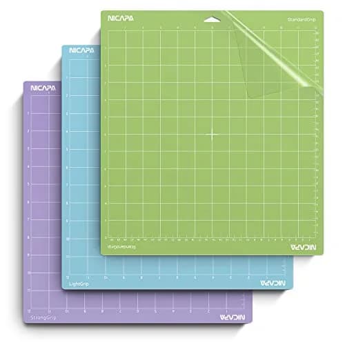 NICAPA Replacement Cutting Mat for Cricut Maker 3/Maker/Explore 3/Air 2/Air/One | 12x12 inch 3-pack | Standard, Light & Strong Grip thumbnail 1