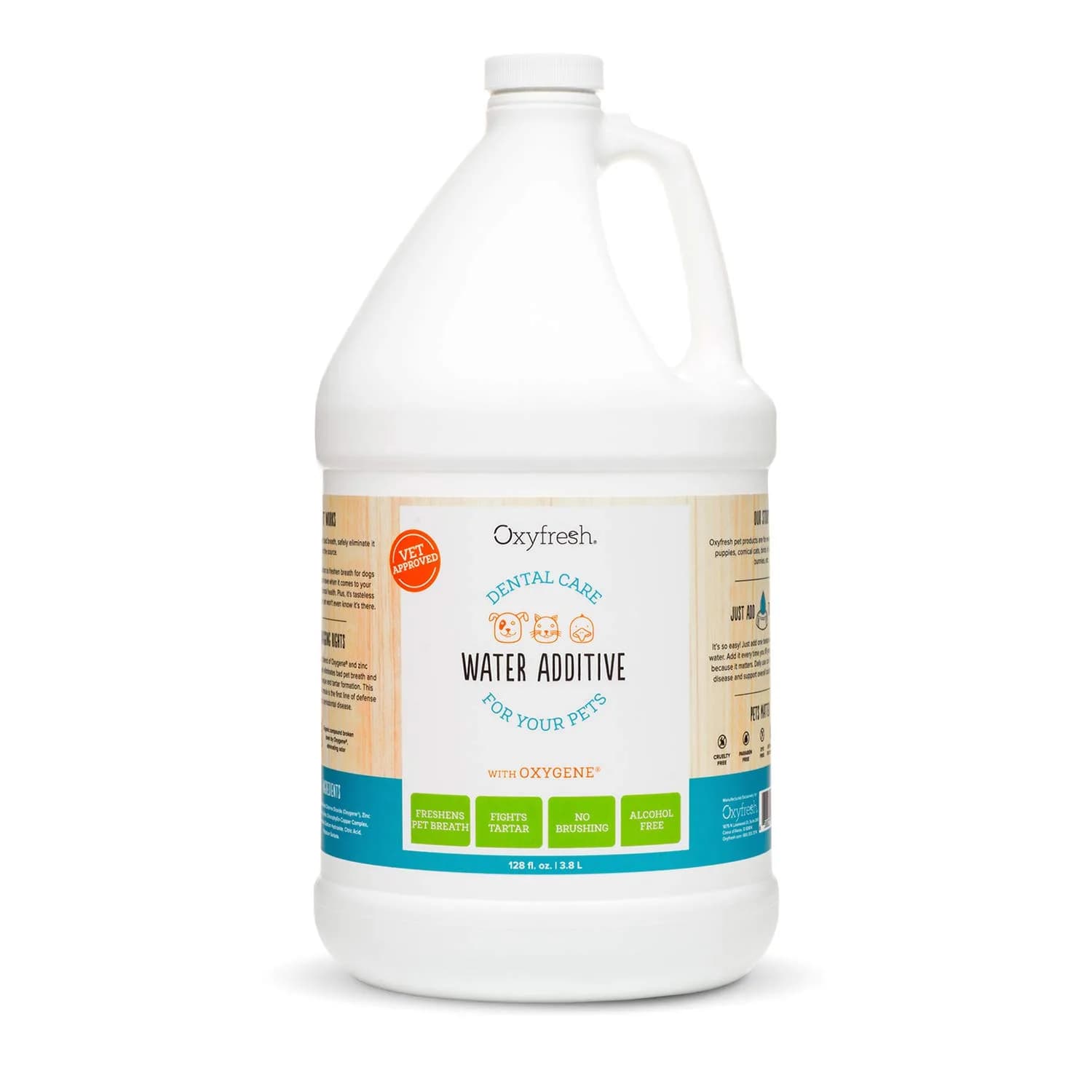 Oxyfresh Pet Dental Water Additive – No Brushing | Safe, Tasteless, Odorless Dental Care Solution for Cats & Dogs