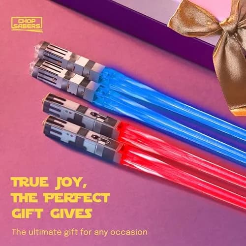ChopSabers Light Up Lightsaber Chopsticks 2 Pairs (25.4 cm / 10.25 inches) | 8 Color Modes LED thumbnail 7