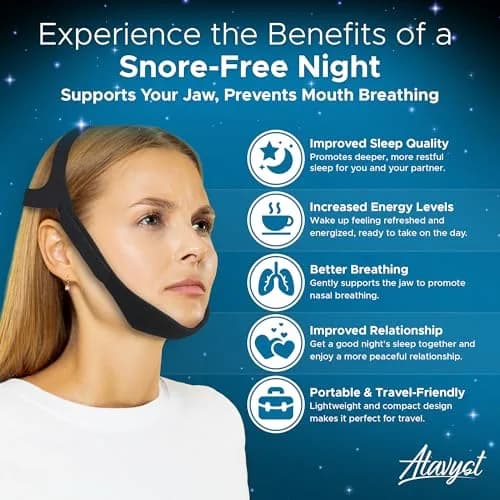 Atavyst Chin Strap for CPAP Users and Sleeping | Anti Snoring Devices for Comfortable Sleep thumbnail 4