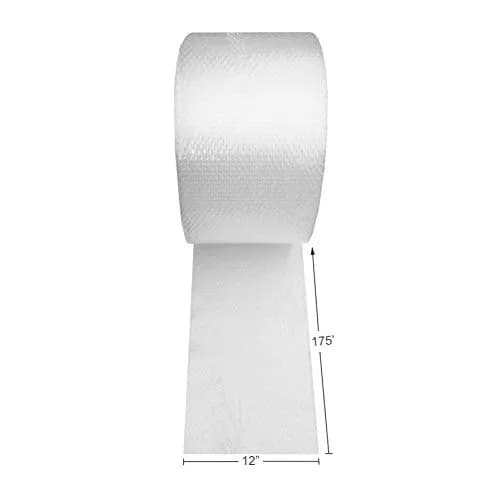 Amazon Basics Perforated Bubble Wrap Roll 30.48 cm x 53.34 m | Small 3/16" Bubbles, Clear thumbnail 5