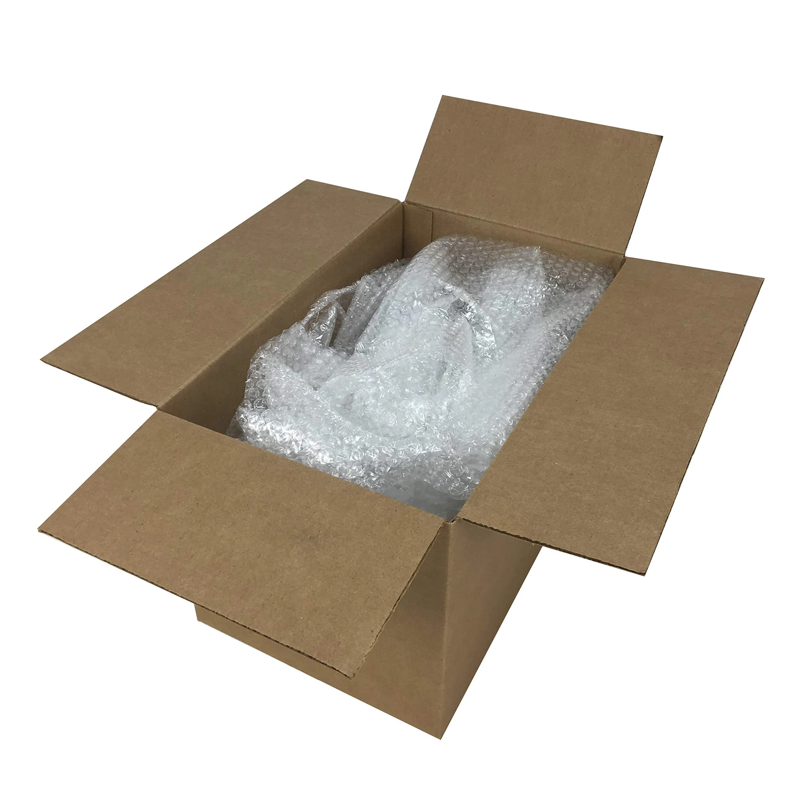 Amazon Basics Perforated Bubble Wrap Roll 30.48 cm x 53.34 m | Small 3/16" Bubbles, Clear - view 7
