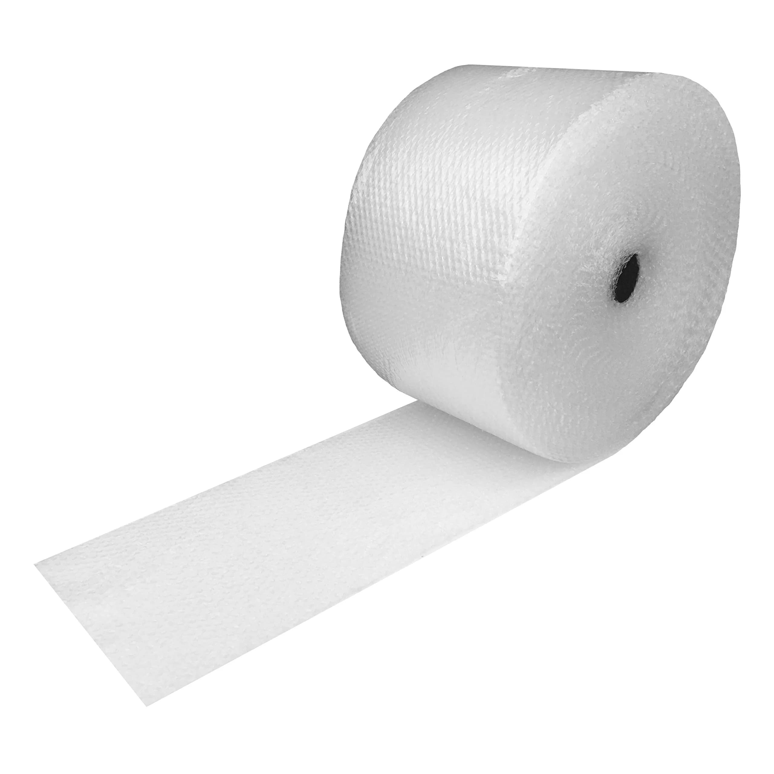 Amazon Basics Perforated Bubble Wrap Roll 30.48 cm x 53.34 m | Small 3/16" Bubbles, Clear - view 3