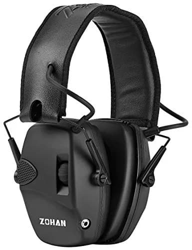 ZOHAN EM054 Electronic Ear Protection for Shooting Range with Sound Amplification Noise Reduction, Ear Muffs for Gun Range (Black) | NRR 22dB thumbnail 1