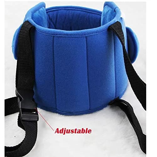 LETTON Adjustable Toddler Car Seat Head Support Band, Infants and Baby Head Support Blue 15.6 cm (5.9 in) | Safety Neck Relief for Travel thumbnail 6