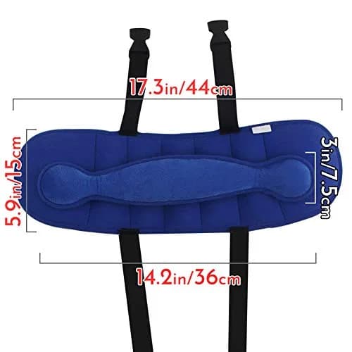 LETTON Adjustable Toddler Car Seat Head Support Band, Infants and Baby Head Support Blue 15.6 cm (5.9 in) | Safety Neck Relief for Travel thumbnail 7
