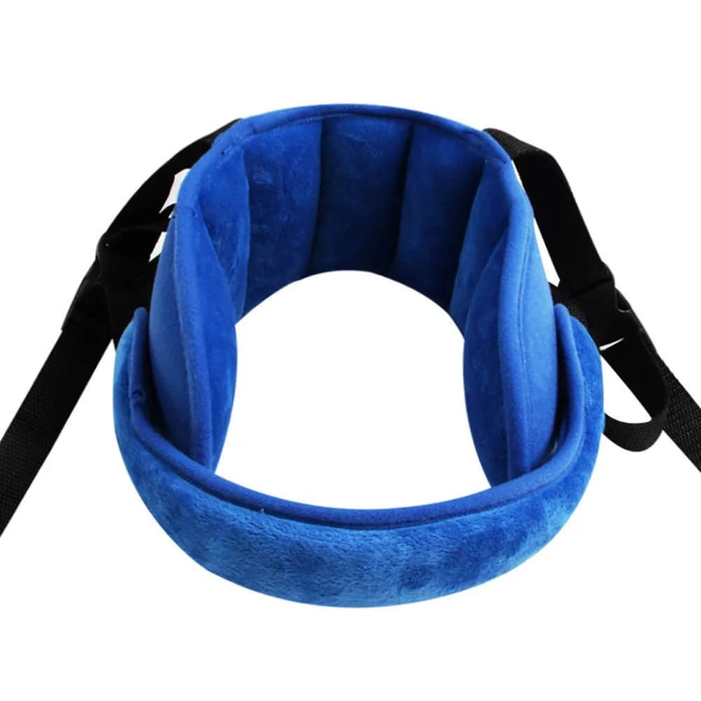 LETTON Adjustable Toddler Car Seat Head Support Band, Infants and Baby Head Support Blue 15.6 cm (5.9 in) | Safety Neck Relief for Travel - main product image