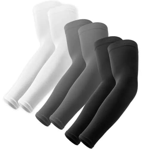 OutdoorEssentials UPF 50+ Cooling Arm Sleeves (3 Pairs, Multi) | Blocks 98% UV Rays thumbnail 1