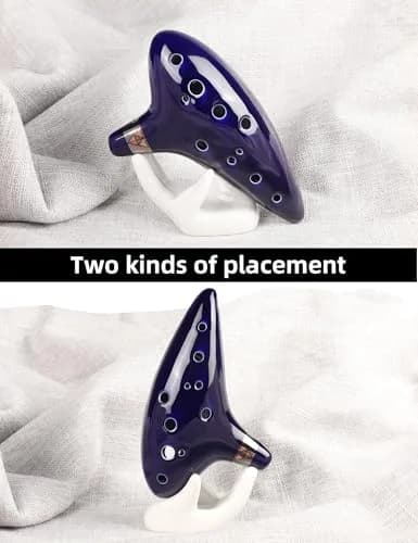 Mr.Power 12-Hole Alto C Ocarina Flute | 16 cm (6.3 inches) Ceramic Instrument for Beginners and Zelda Fans thumbnail 4
