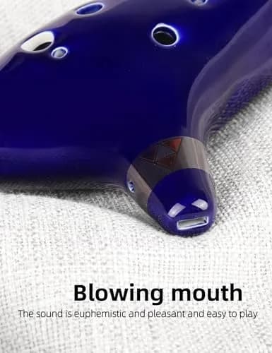 Mr.Power 12-Hole Alto C Ocarina Flute | 16 cm (6.3 inches) Ceramic Instrument for Beginners and Zelda Fans thumbnail 7