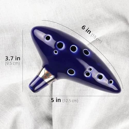 Mr.Power 12-Hole Alto C Ocarina Flute | 16 cm (6.3 inches) Ceramic Instrument for Beginners and Zelda Fans thumbnail 2
