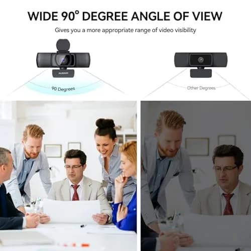 AUSDOM AF640 1080P Webcam with Microphone, 90°FOV USB PC Camera 210g | Plug and Play Computer Camera for Online Calling/Conferencing thumbnail 5