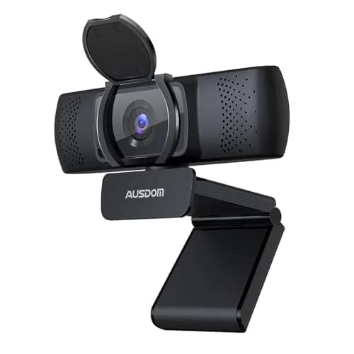 AUSDOM AF640 1080P Webcam with Microphone, 90°FOV USB PC Camera 210g | Plug and Play Computer Camera for Online Calling/Conferencing thumbnail 1