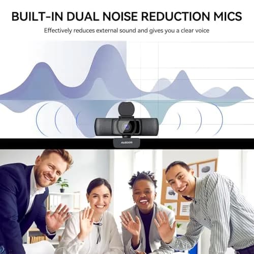 AUSDOM AF640 1080P Webcam with Microphone, 90°FOV USB PC Camera 210g | Plug and Play Computer Camera for Online Calling/Conferencing thumbnail 3