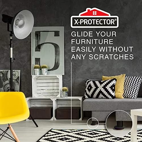 X-Protector Furniture Sliders for Hardwood Floors & Carpets 16 PCS 3 1/2" | Heavy Duty Reusable Moving Pads thumbnail 6