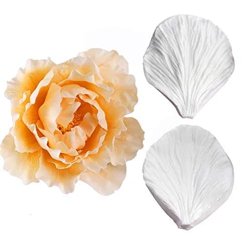 KALAIEN 5pcs Stainless Steel Peony Cutter & Silicone Mold | Fondant Flower Tool for Cake Decor thumbnail 8