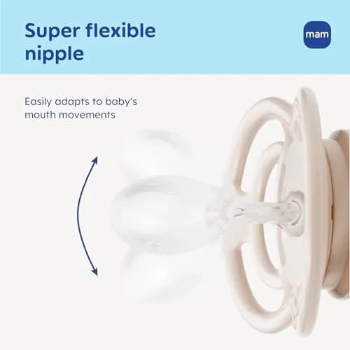 MAM Perfect Baby Pacifier 16+ Months, Extra Thin Nipple, 2 Count | Developed with Orthodontists & Pediatric Dentists thumbnail 3