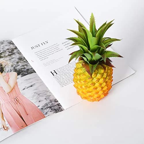Lvydec Realistic Artificial Pineapple Decoration 21 cm (8.2") | Lifelike Plastic Fruit for Home & Party thumbnail 2