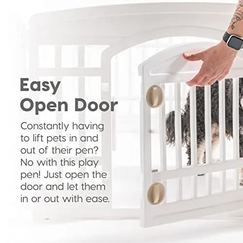 IRIS USA 6-Panel Dog Playpen | 24" Tall, 60" x 60" Indoor/Outdoor Pet Enclosure thumbnail 7