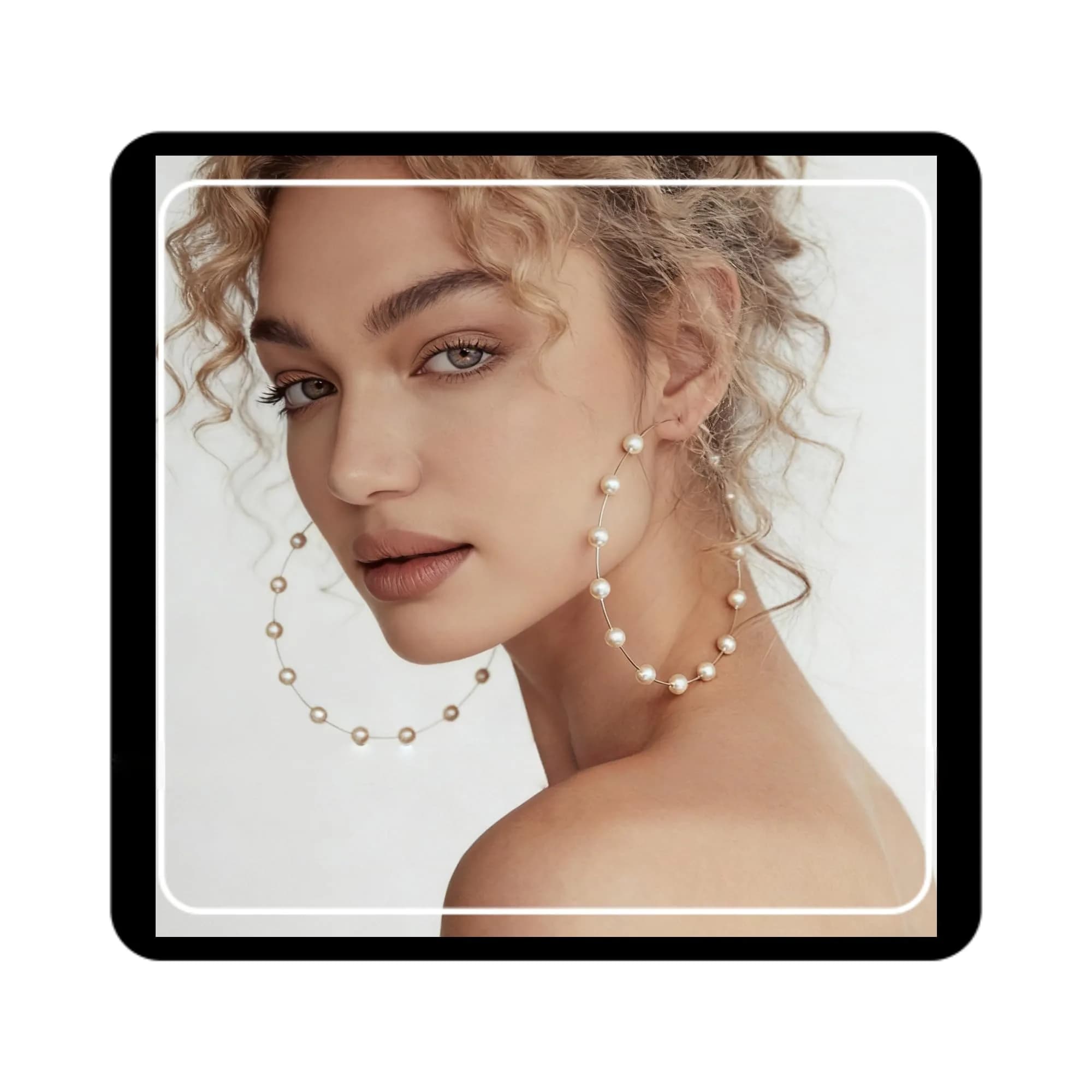 Doubnine Large Hoops 90mm Gold & Silver Dangle Earrings | Elegant Daily Jewelry