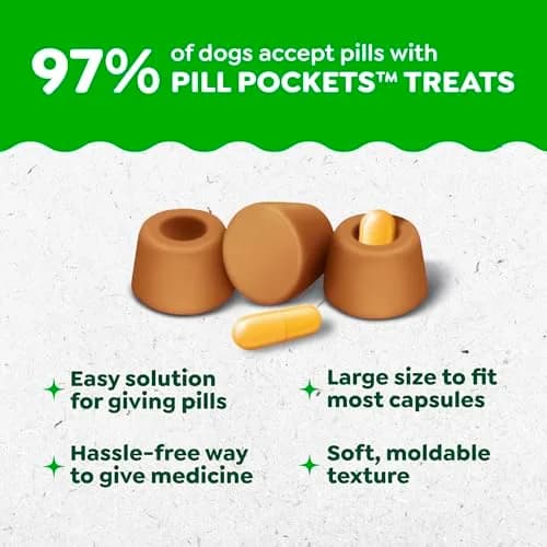 Greenies Pill Pockets Peanut Butter Dog Treats, 60 Count (15.8 oz / 448 g) | Vet-Recommended for Large Dogs thumbnail 2