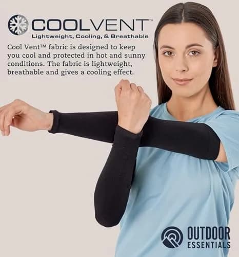 OutdoorEssentials UPF 50+ Cooling Arm Sleeves | Blocks 98% UV Rays thumbnail 5