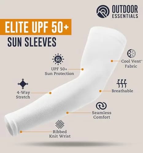 OutdoorEssentials UPF 50+ Cooling Arm Sleeves | Blocks 98% UV Rays thumbnail 6