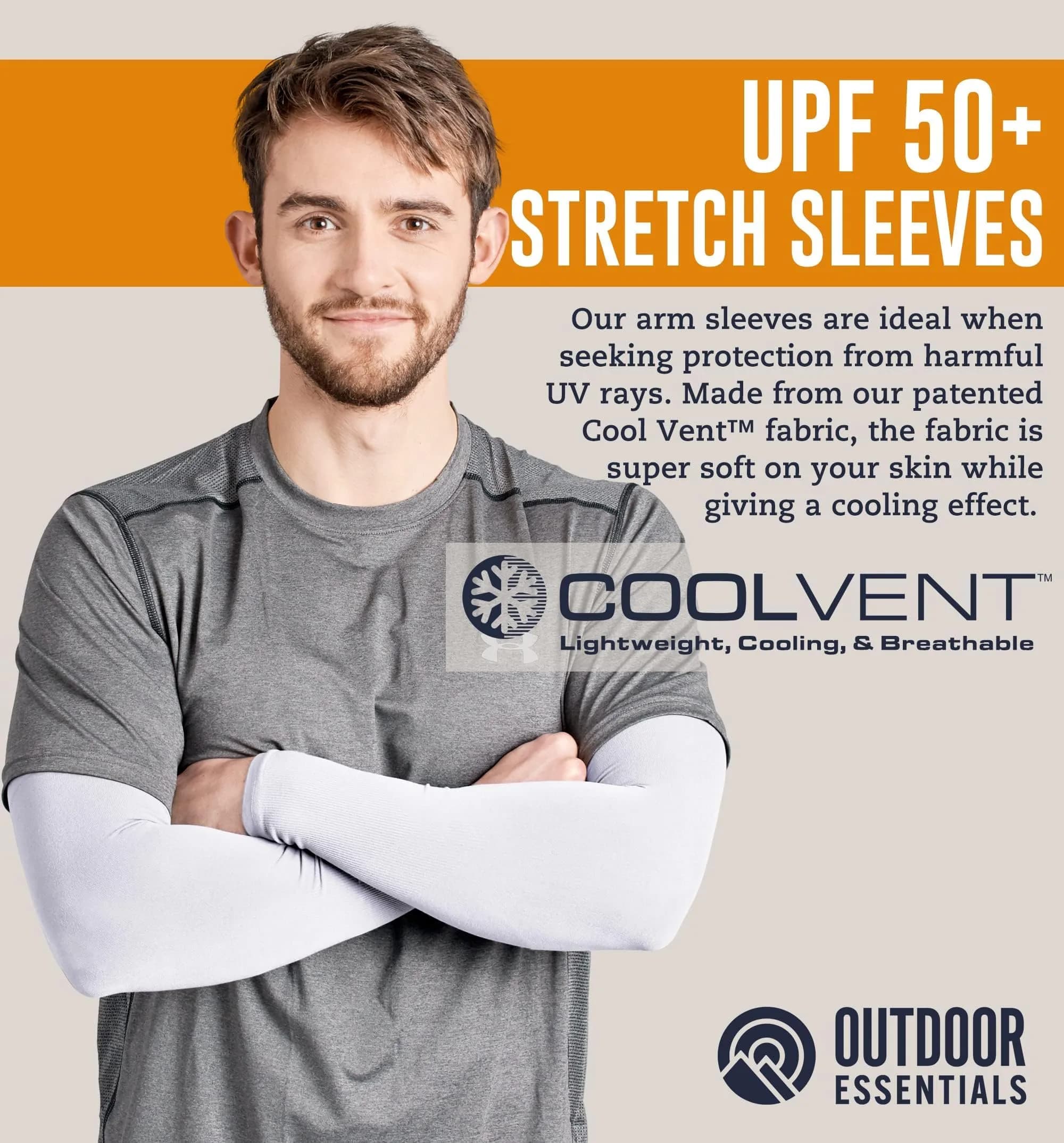 OutdoorEssentials UPF 50+ Cooling Arm Sleeves | Blocks 98% UV Rays - view 2