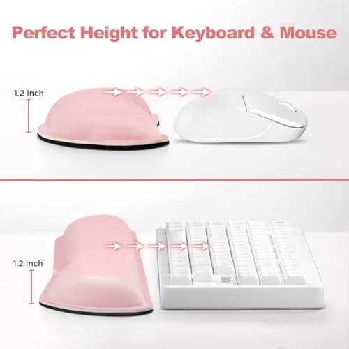 Gimars Pink Wrist Rest Support for Keyboard & Mouse | Ergonomic Memory Foam, Supportive & Durable (70-120 chars) thumbnail 5