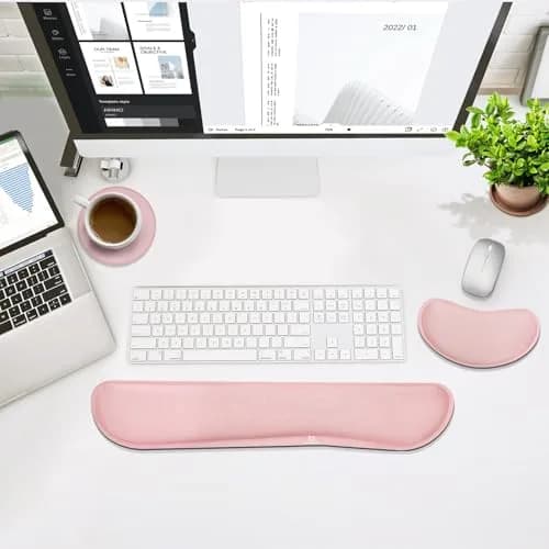Gimars Pink Wrist Rest Support for Keyboard & Mouse | Ergonomic Memory Foam, Supportive & Durable (70-120 chars) thumbnail 9