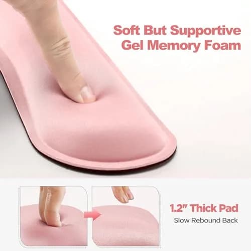 Gimars Pink Wrist Rest Support for Keyboard & Mouse | Ergonomic Memory Foam, Supportive & Durable (70-120 chars) thumbnail 2