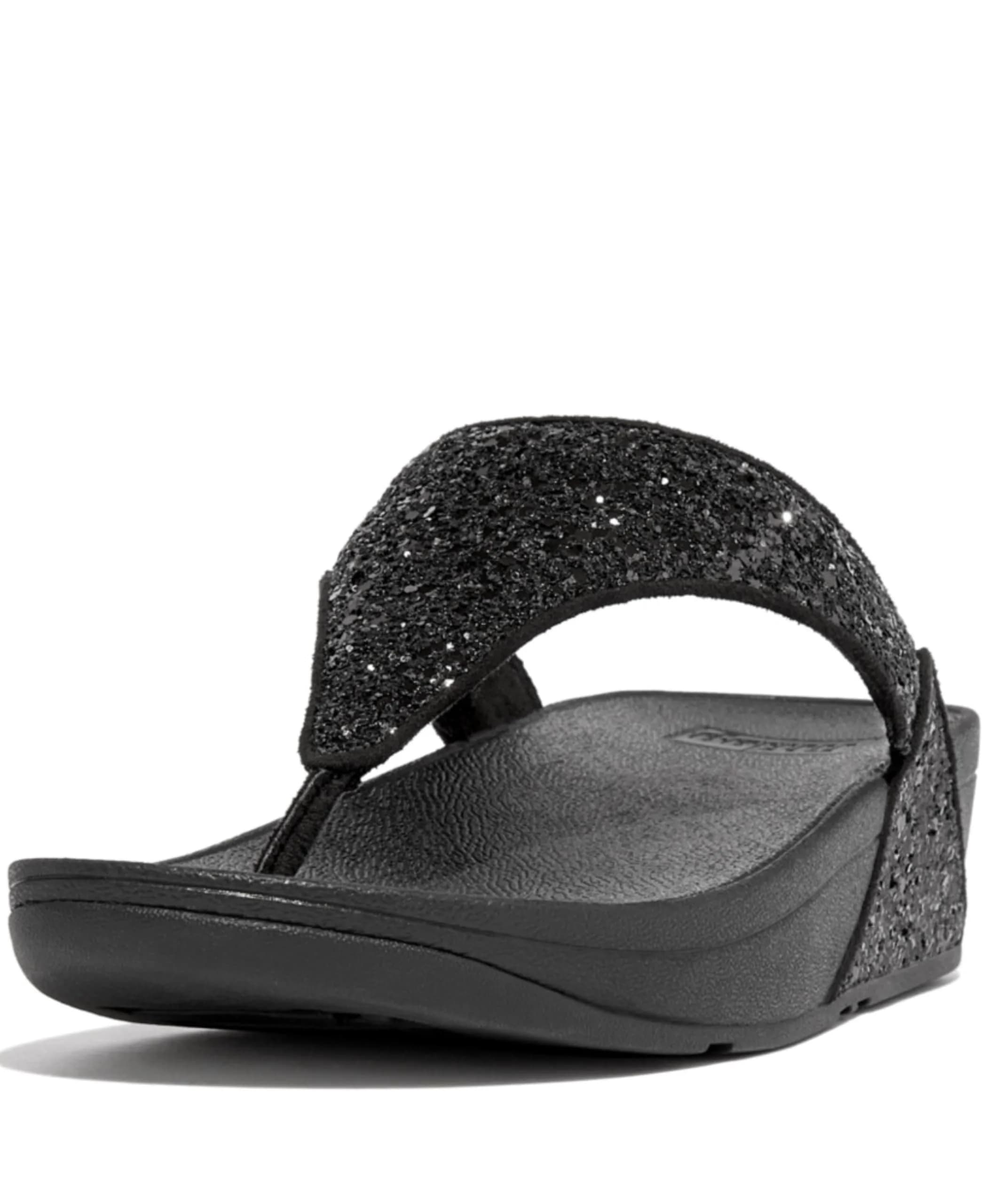 FitFlop Lulu Glitter Toe-Thongs 8.5 | Biomechanically Engineered for Comfort & Style
