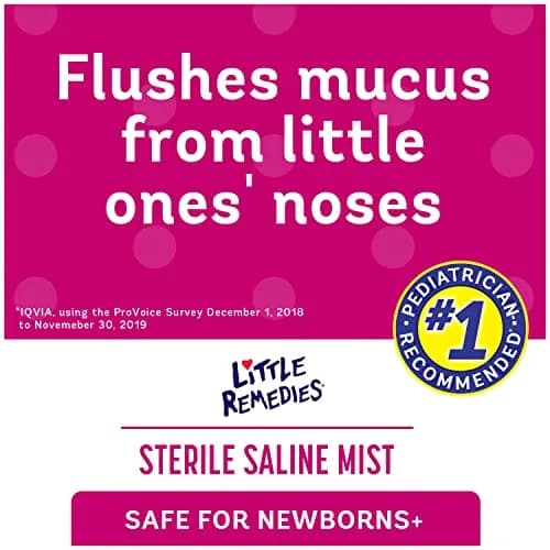 Little Remedies Sterile Baby Saline Nasal Mist 3 Fl Oz (88.7 ml) | Safe for Newborns, Drug-Free Nasal Relief thumbnail 2