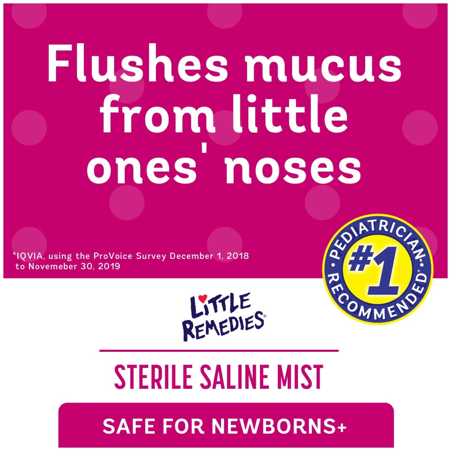 Little Remedies Sterile Baby Saline Nasal Mist 3 Fl Oz (88.7 ml) | Safe for Newborns, Drug-Free Nasal Relief - view 2