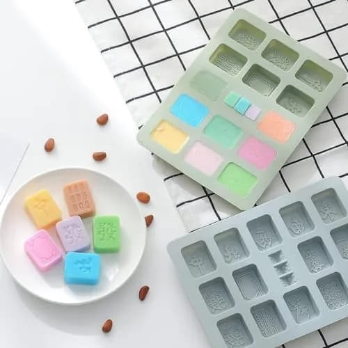 Verdental Mahjong Silicone Chocolate Mold Set of 2 | Food-Grade, Non-Stick, Easy Release Candy Molds thumbnail 4