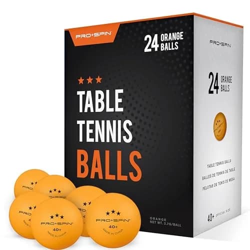 PRO-SPIN 3-Star Premium Orange Table Tennis Balls | High-Performance 40+ ABS Professional Quality (24 Pack) thumbnail 1