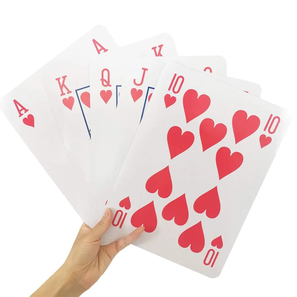 Yuanhe Jumbo Giant Playing Card Deck - 8x11 Inch Oversized Cards for Kids & Adults - main product image